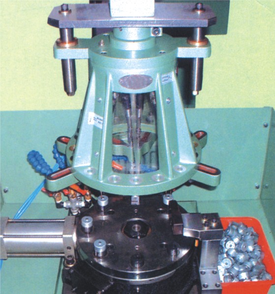 攻牙机配分度盘